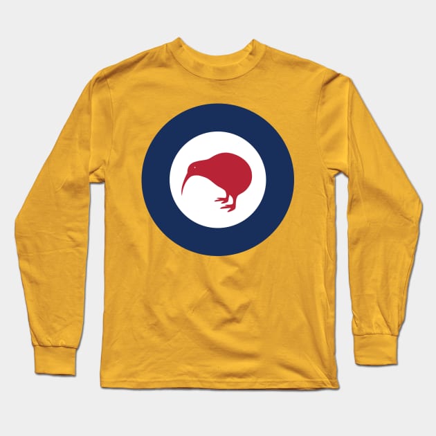 Royal New Zealand Air Force Kiwi Roundel Long Sleeve T-Shirt by tushalb